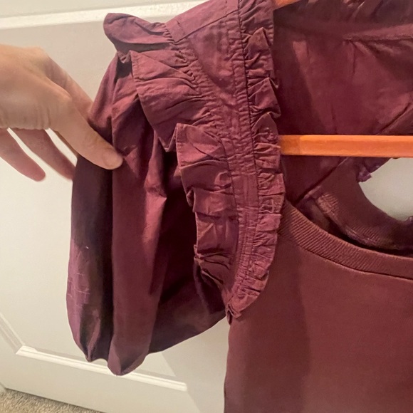 Cleobella Plum Puff Sleeve Blouse - Picture 2 of 8